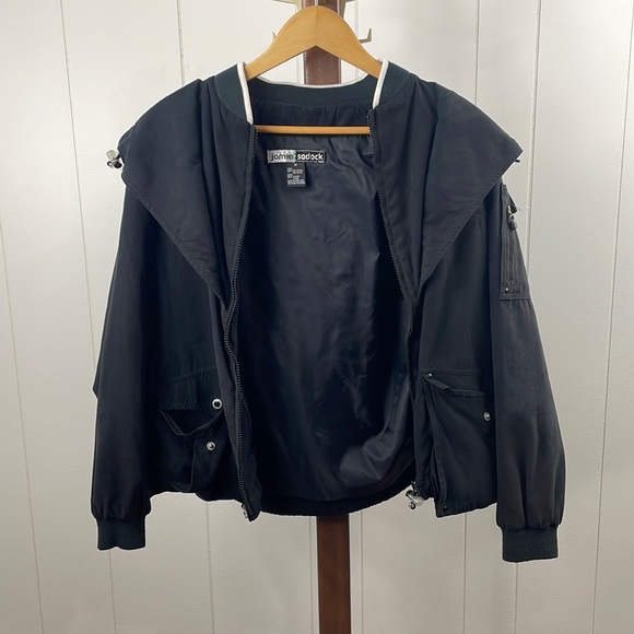 Jamie Sadock Black Full Zip Faux Suede Golf Jacket - Picture 3 of 5